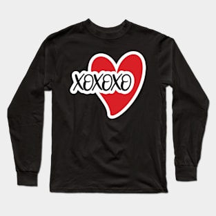 Valentine's Day Stickers - XOXOXO Long Sleeve T-Shirt